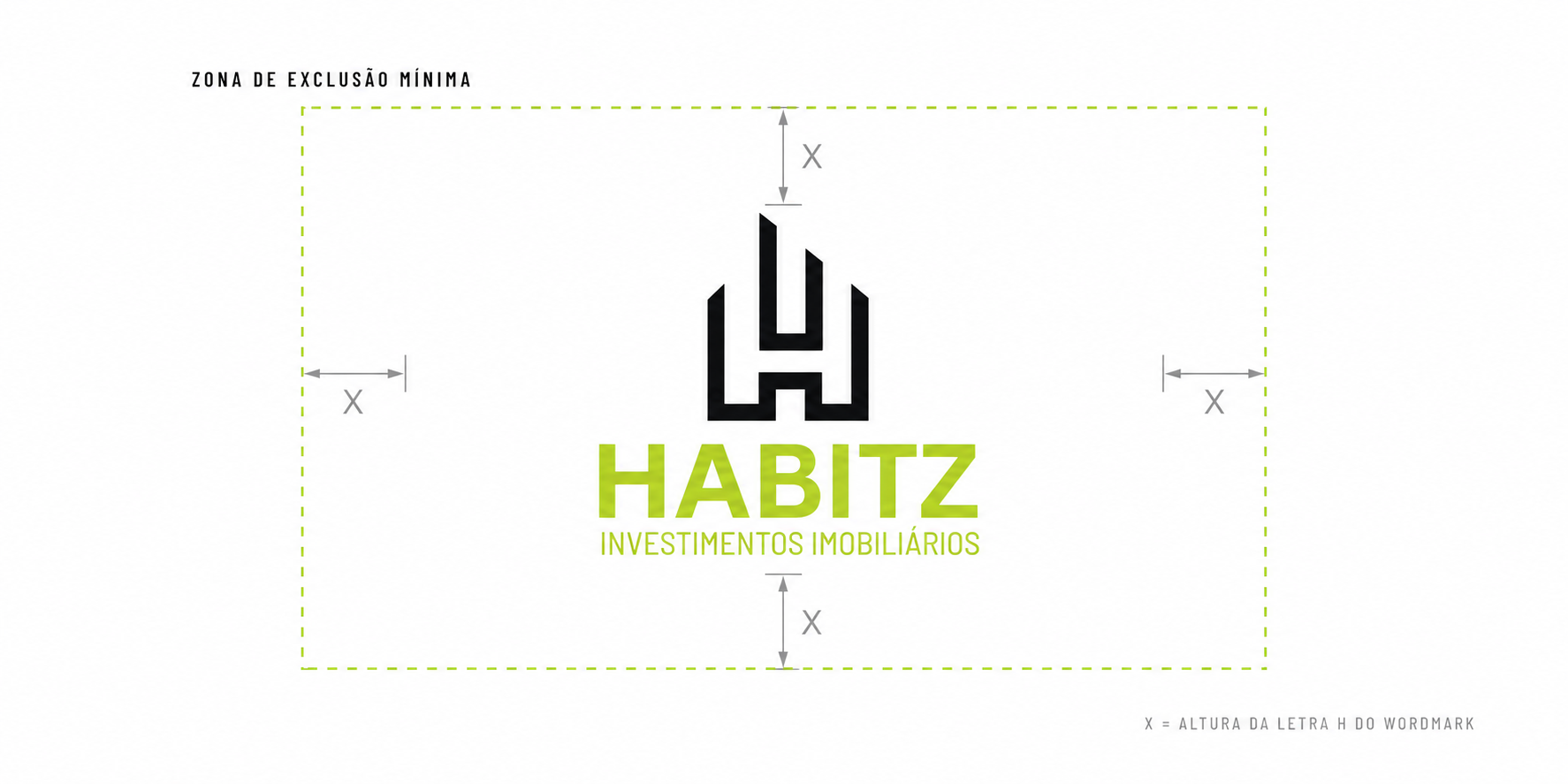 Área de proteção / zona de exclusão do logo Habitz