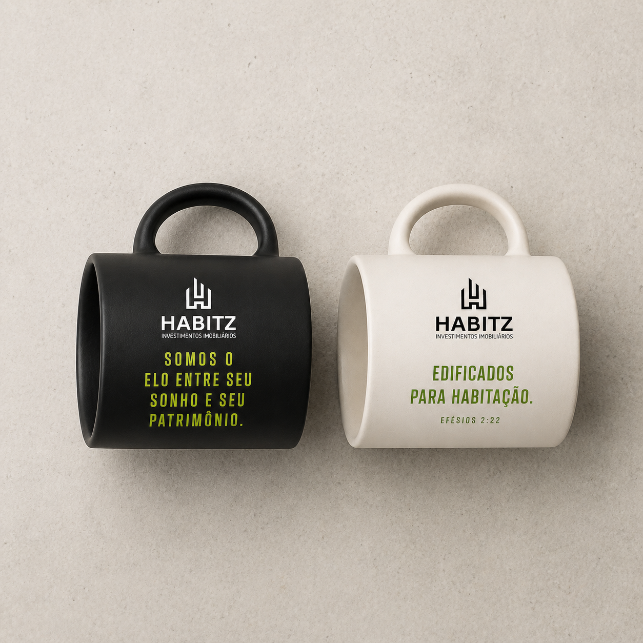Caneca Habitz · manifesto e versículo lado a lado