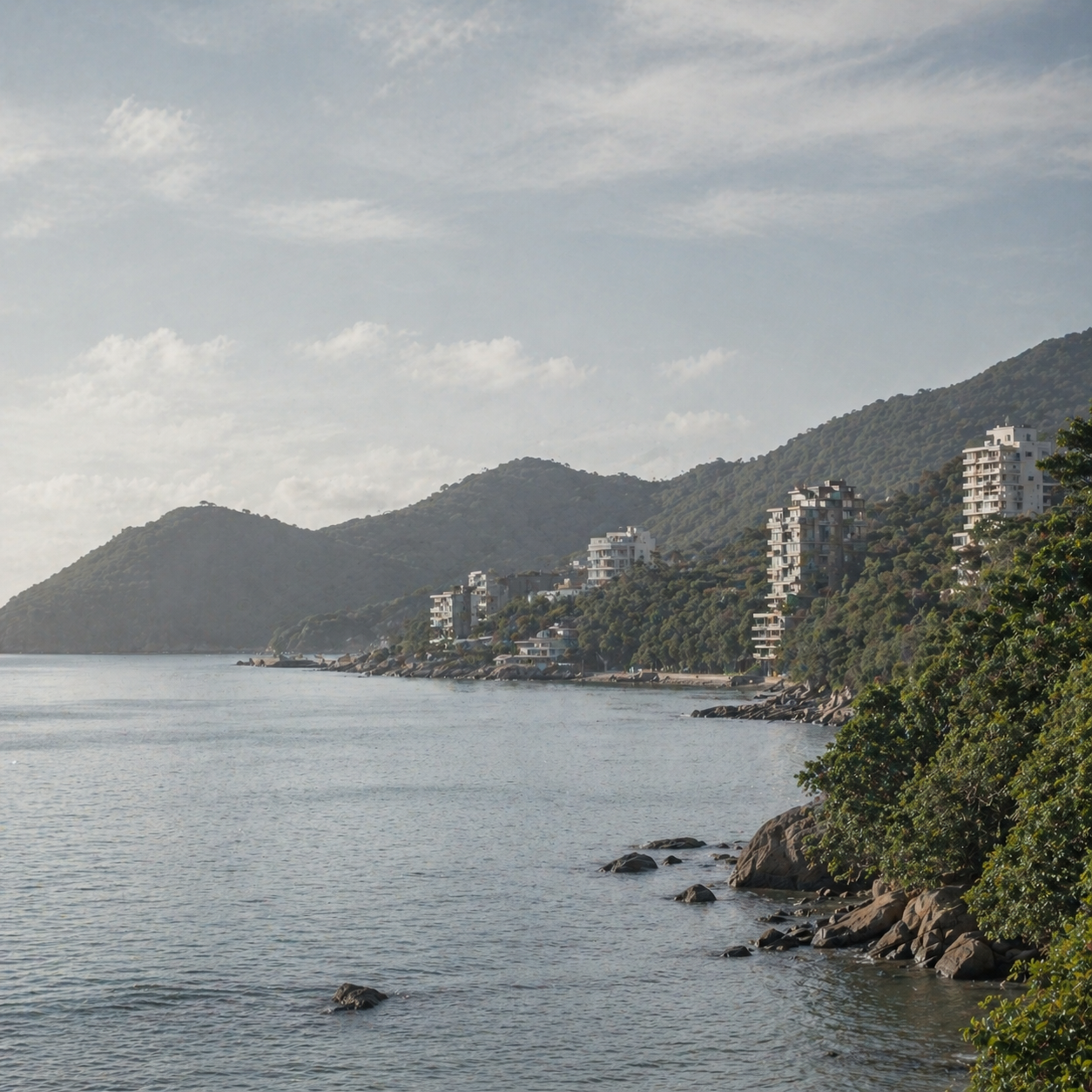 Paisagem do litoral norte de Santa Catarina