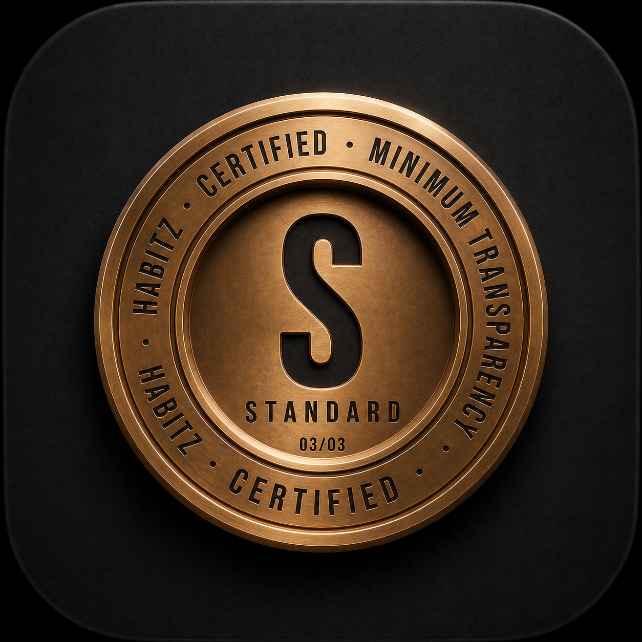 Selo Habitz Standard · Versão Escura